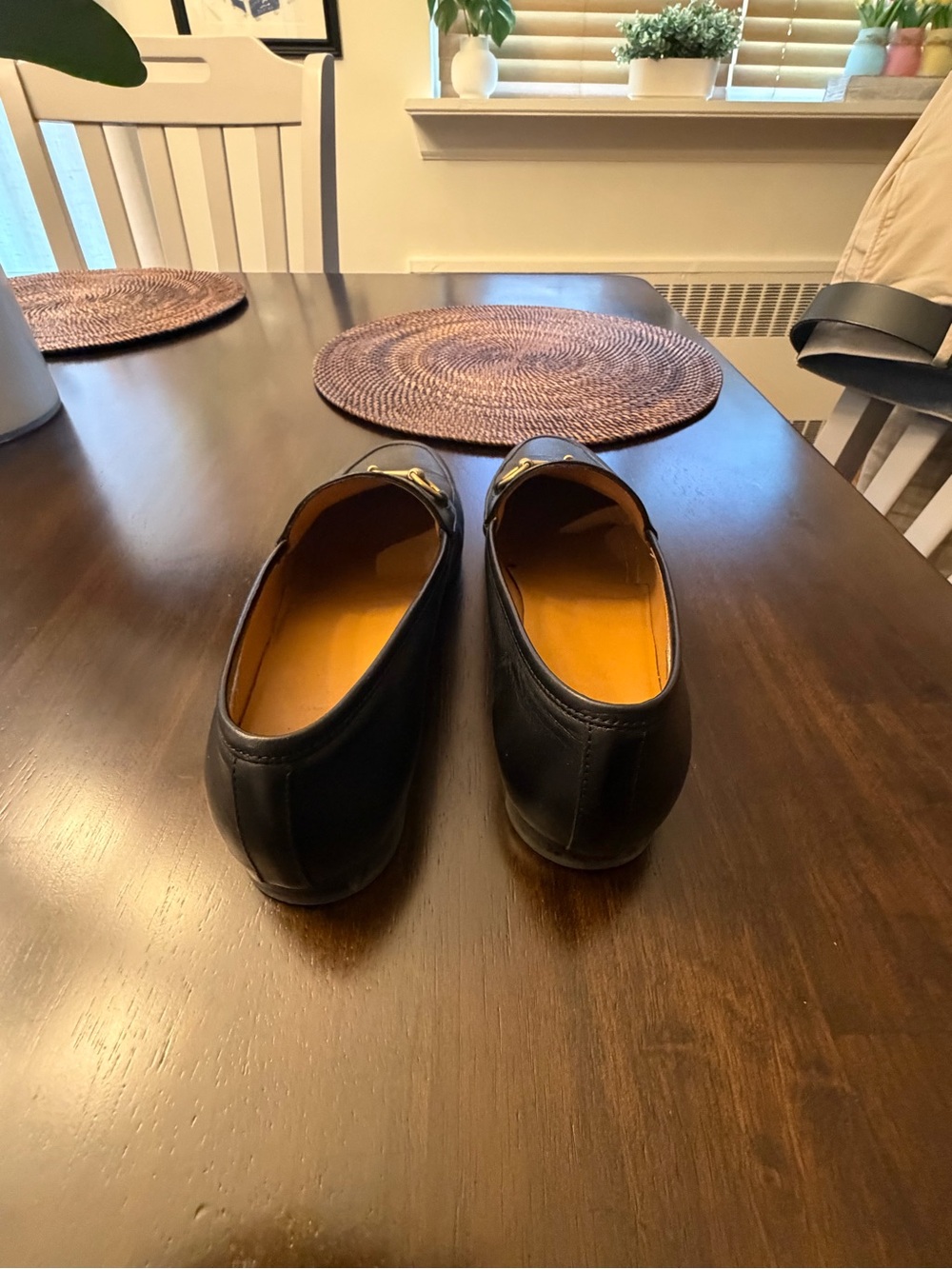 Gucci Black Leather Horsebit Loafers with Gold Hardware - Picture 6 of 11